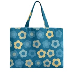 Floral Pattern Zipper Mini Tote Bag