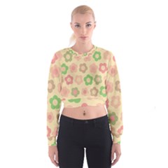 Floral Pattern Women s Cropped Sweatshirt