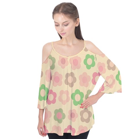 Floral Pattern Flutter Tees by Valentinaart