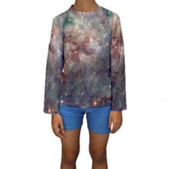 Tarantula Nebula Kids  Long Sleeve Swimwear