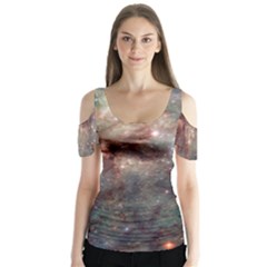 Tarantula Nebula Butterfly Sleeve Cutout Tee 