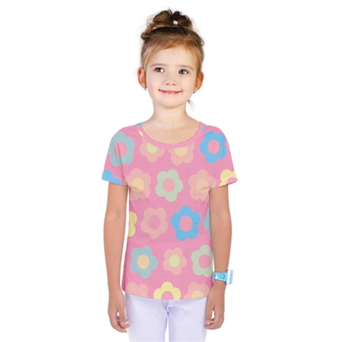 Floral Pattern Kids  One Piece Tee by Valentinaart