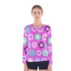 Floral Pattern Women s Long Sleeve Tee