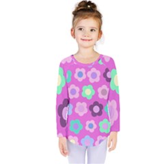 Floral Pattern Kids  Long Sleeve Tee