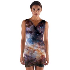 Celestial Fireworks Wrap Front Bodycon Dress by SpaceShop