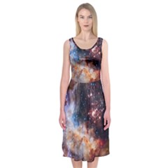 Celestial Fireworks Midi Sleeveless Dress