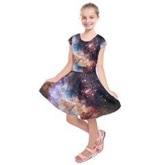 Celestial Fireworks Kids  Short Sleeve Dress