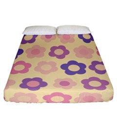 Floral Pattern Fitted Sheet (california King Size)