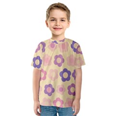 Floral Pattern Kids  Sport Mesh Tee