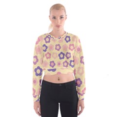 Floral Pattern Women s Cropped Sweatshirt