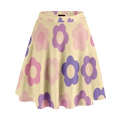 Floral Pattern High Waist Skirt