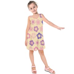 Floral Pattern Kids  Sleeveless Dress