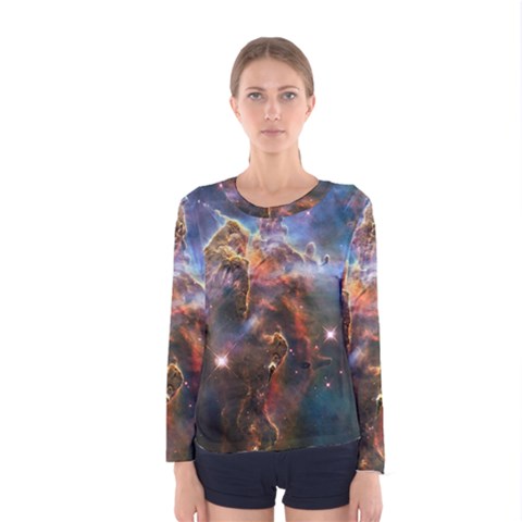 Pillar And Jets Women s Long Sleeve Tee by SpaceShop