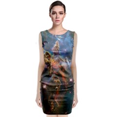 Pillar And Jets Classic Sleeveless Midi Dress by SpaceShop