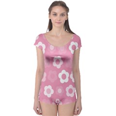 Floral Pattern Boyleg Leotard 