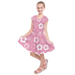 Floral Pattern Kids  Short Sleeve Dress