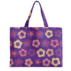 Floral Pattern Zipper Mini Tote Bag