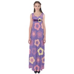 Floral Pattern Empire Waist Maxi Dress