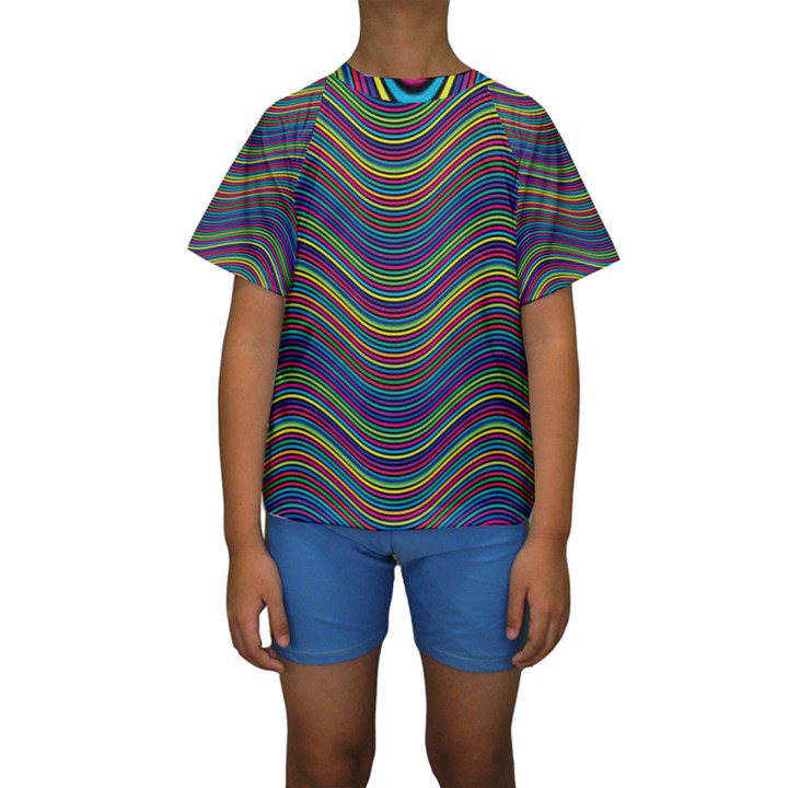 Pattern Kids  Short Sleeve Swimwear