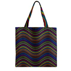 Pattern Zipper Grocery Tote Bag by Valentinaart