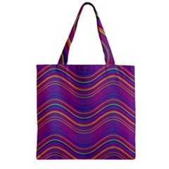 Pattern Zipper Grocery Tote Bag