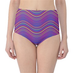 Pattern High-Waist Bikini Bottoms