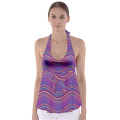 Pattern Babydoll Tankini Top