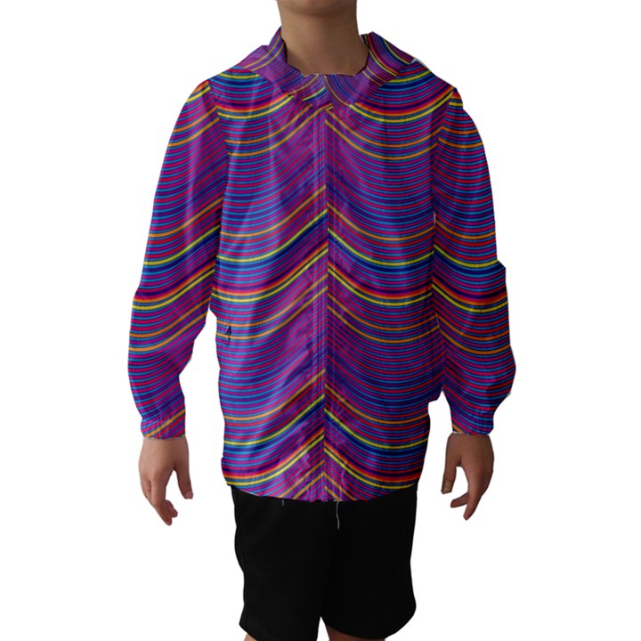 Pattern Hooded Wind Breaker (Kids)