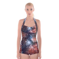 Star Cluster Boyleg Halter Swimsuit  by SpaceShop