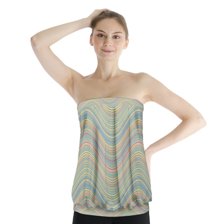 Pattern Strapless Top