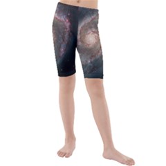 Whirlpool Galaxy And Companion Kids  Mid Length Swim Shorts by SpaceShop