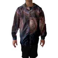 Whirlpool Galaxy And Companion Hooded Wind Breaker (kids) by SpaceShop