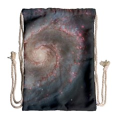 Whirlpool Galaxy And Companion Drawstring Bag (large) by SpaceShop