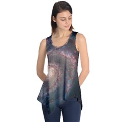 Whirlpool Galaxy And Companion Sleeveless Tunic by SpaceShop