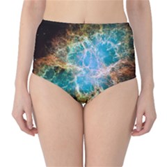 Crab Nebula High-waist Bikini Bottoms by SpaceShop