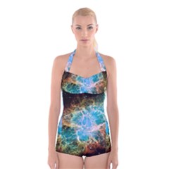 Crab Nebula Boyleg Halter Swimsuit  by SpaceShop