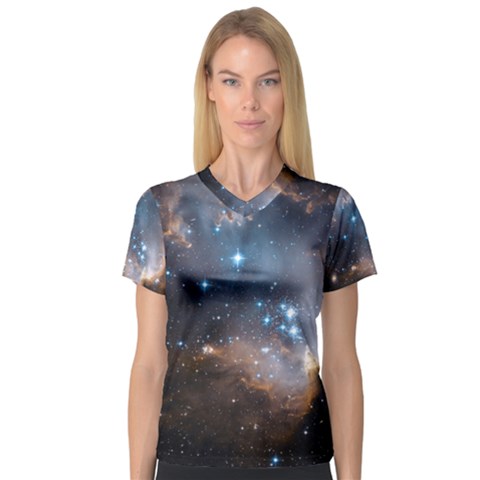 New Stars Women s V-neck Sport Mesh Tee by SpaceShop