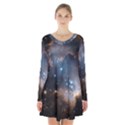 New Stars Long Sleeve Velvet V-neck Dress View1