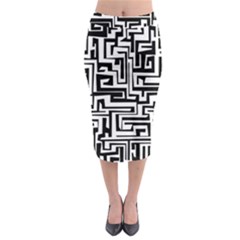 Pattern Midi Pencil Skirt