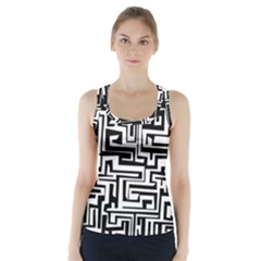 Pattern Racer Back Sports Top