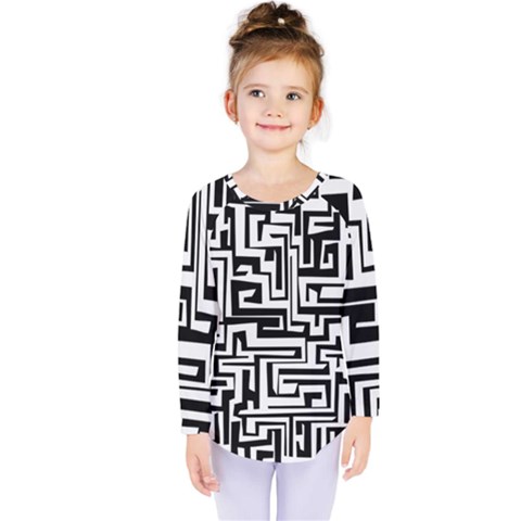 Pattern Kids  Long Sleeve Tee by Valentinaart