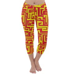 Pattern Capri Winter Leggings  by Valentinaart