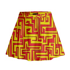 Pattern Mini Flare Skirt