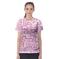 Pink Pattern Women s Sport Mesh Tee