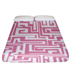 Pink Pattern Fitted Sheet (king Size)