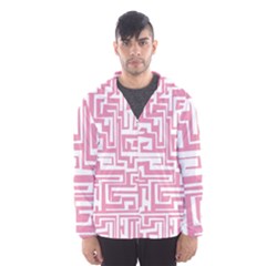 Pink Pattern Hooded Wind Breaker (men)