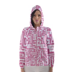 Pink Pattern Hooded Wind Breaker (women)