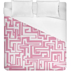 Pink Pattern Duvet Cover (king Size) by Valentinaart