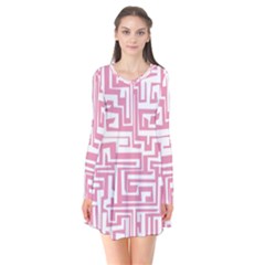 Pink Pattern Flare Dress