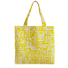 Pattern Zipper Grocery Tote Bag